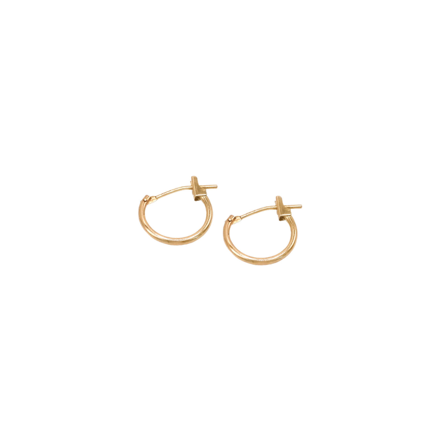 14k gold mini hoops