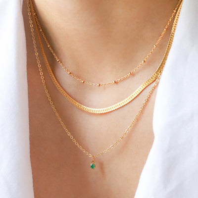 14K gold filled layered necklaces