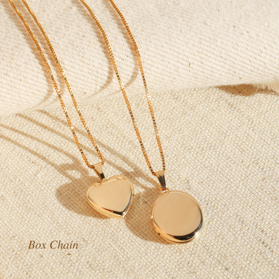 Box chain pendant necklace