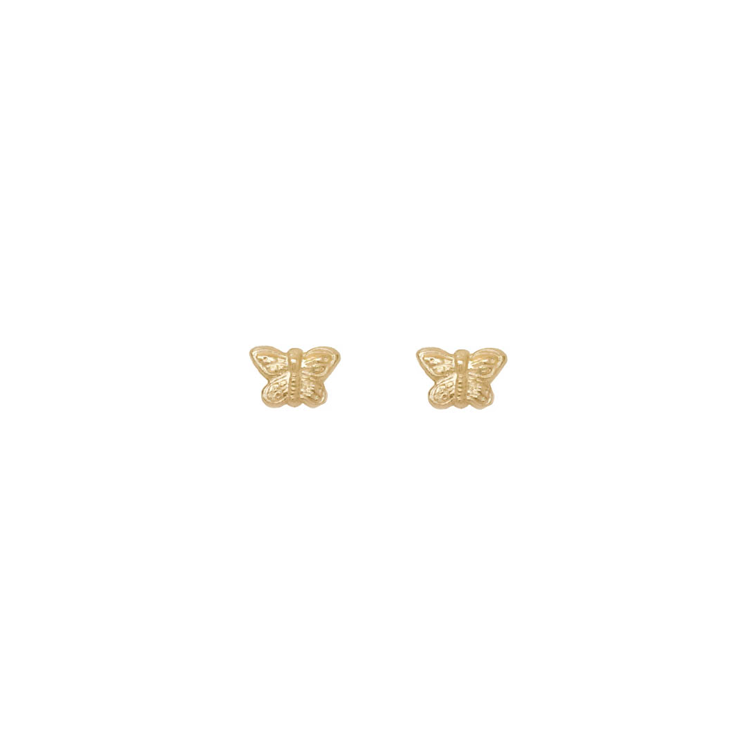 14K gold filled butterfly stud earrings