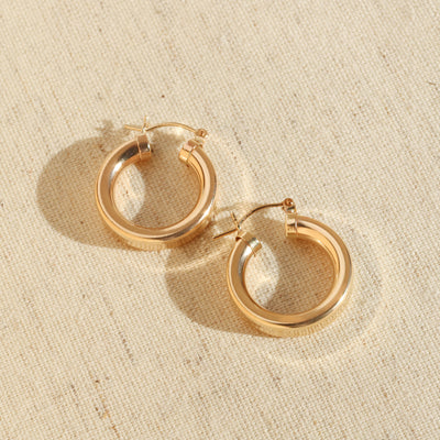 Chunky gold hoops