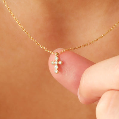 Cross charm necklace