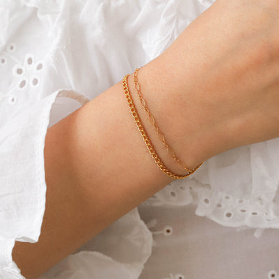 Gold chain bracelet