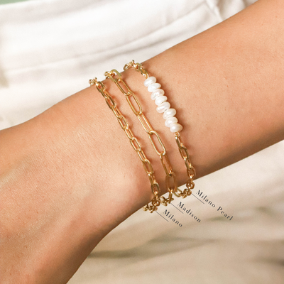 Gold chain bracelets