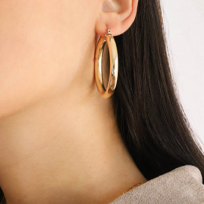 Gold chunky hoops