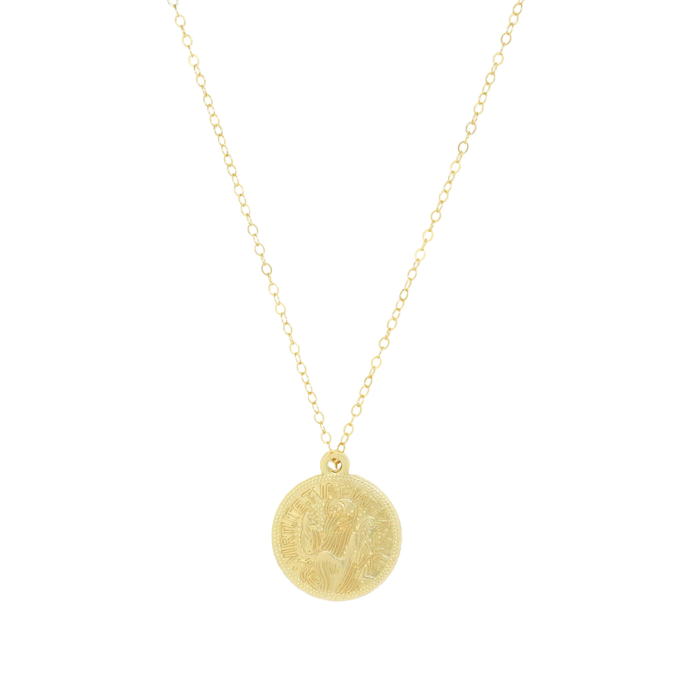 Gold coin necklace