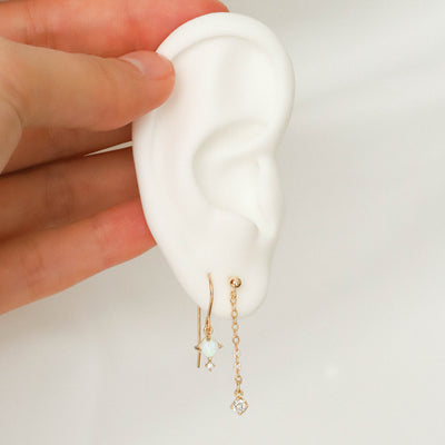 Gold dangle earrings