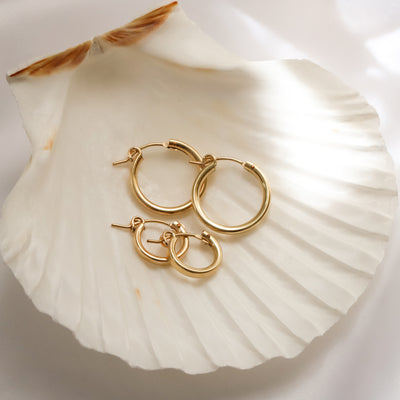 Gold hoop earrings