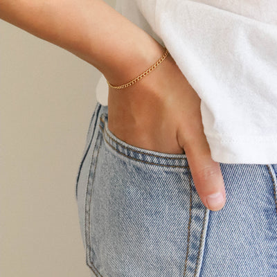 Gold filled chain bracelet