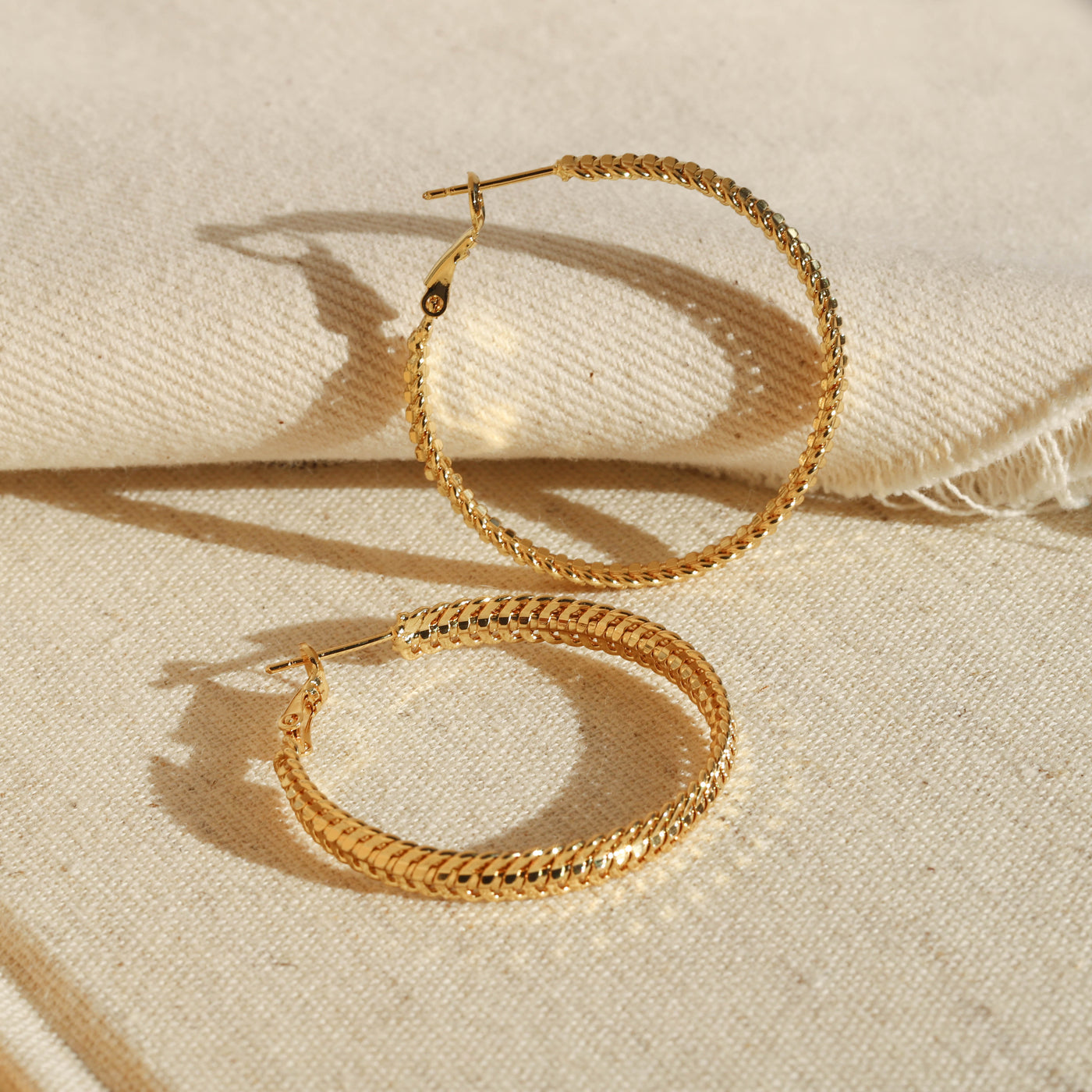 Gold hoop earrings