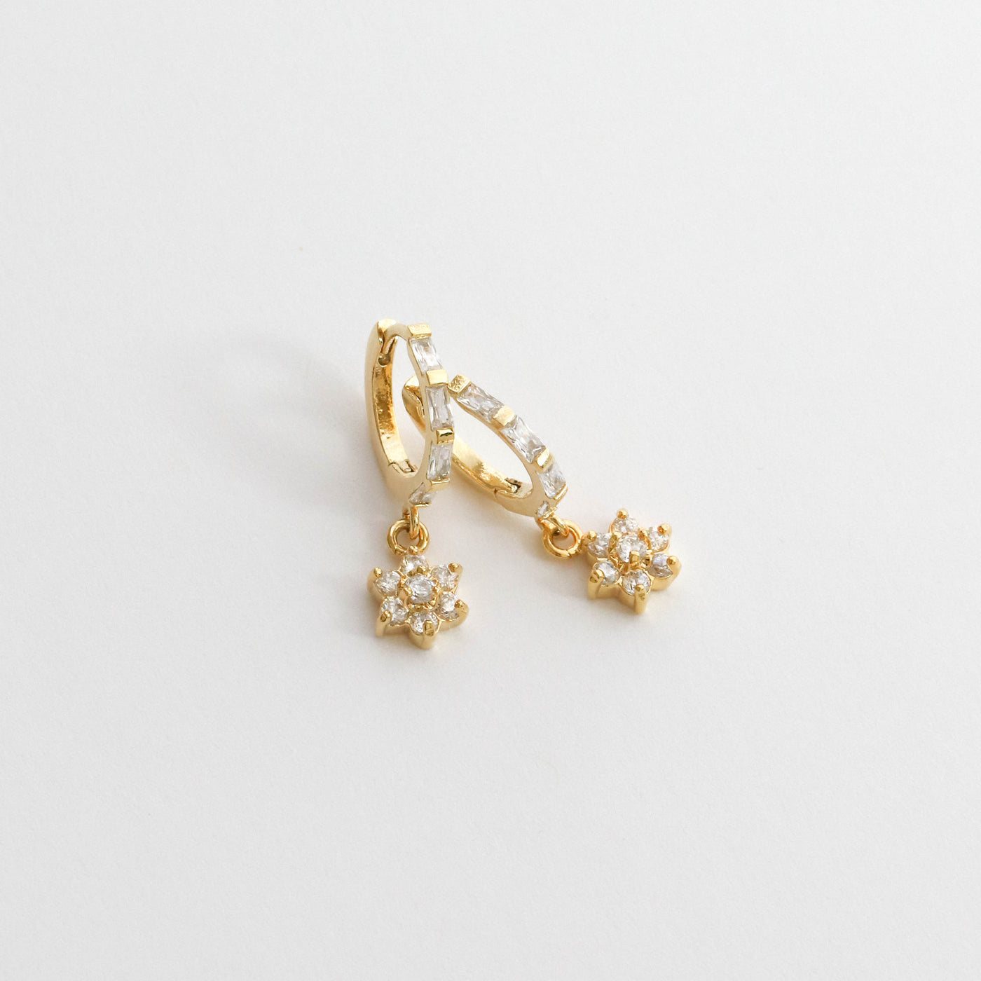 Gold huggie hoop earrings