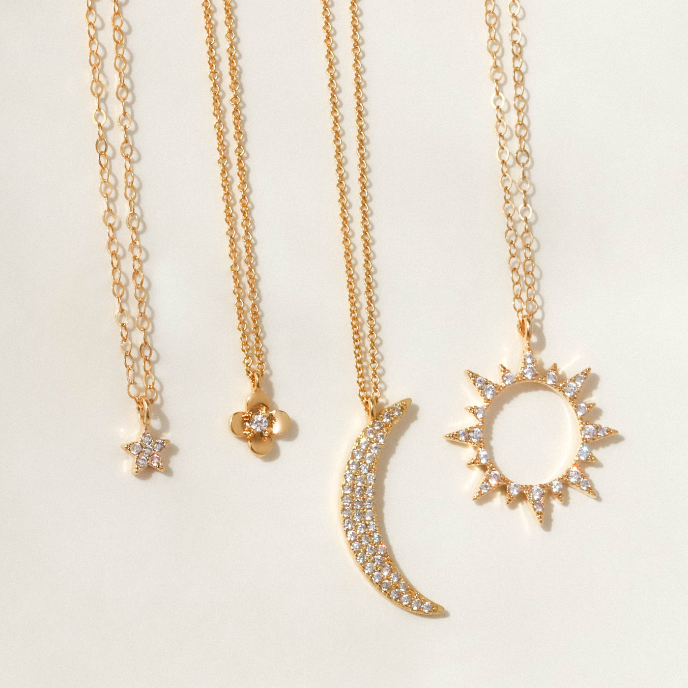 Gold necklaces