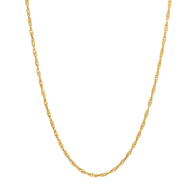 Gold singapore chain necklace