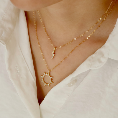 14K gold filled layered necklaces
