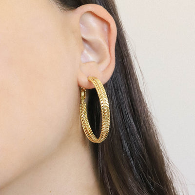 Herringbone Hoops