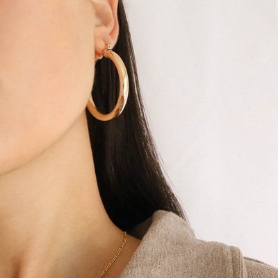 Large hoop earrings