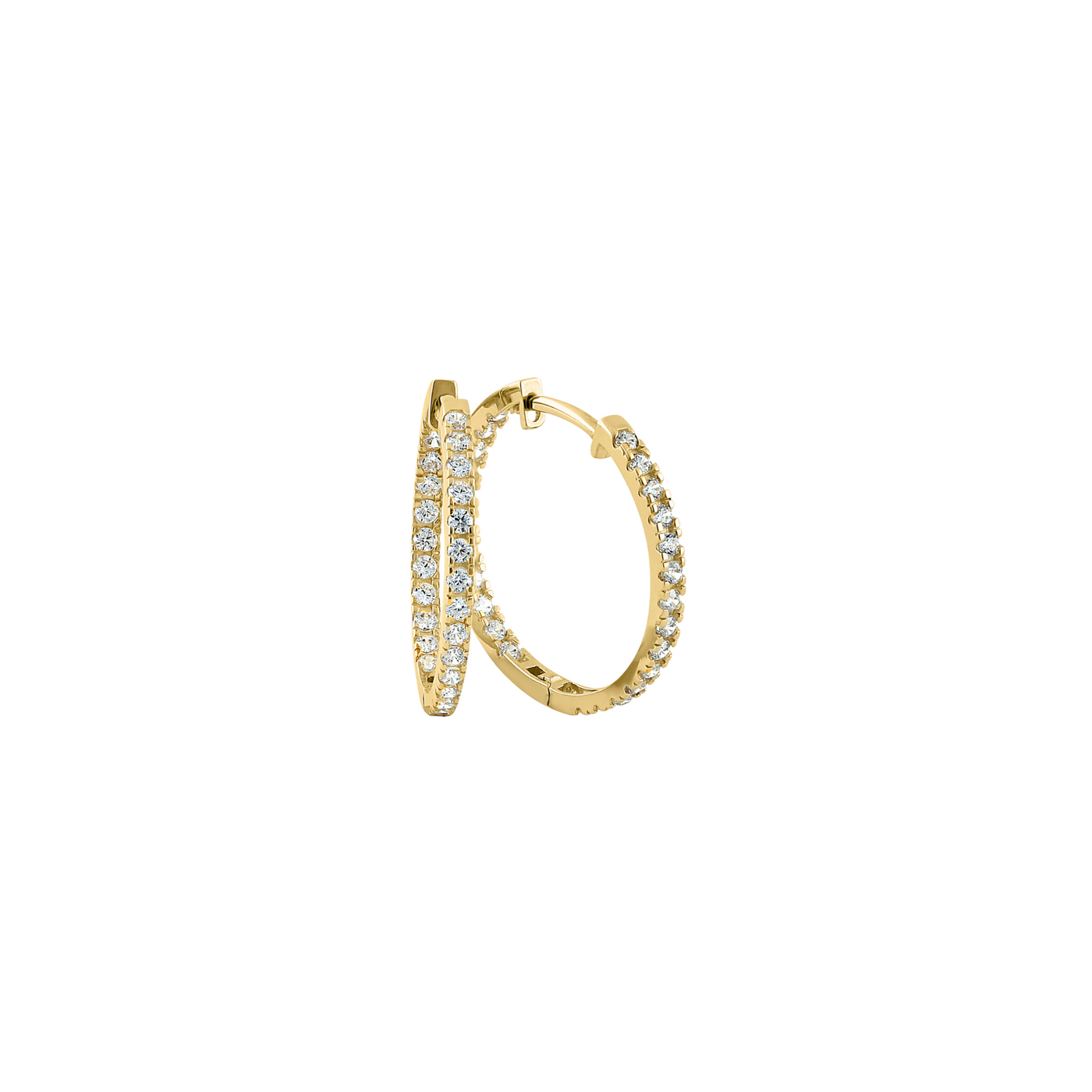 Pave hoop earrings