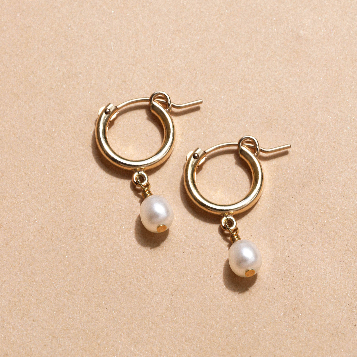 Pearl hoop earrings