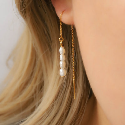 Pearl Threader Earrings