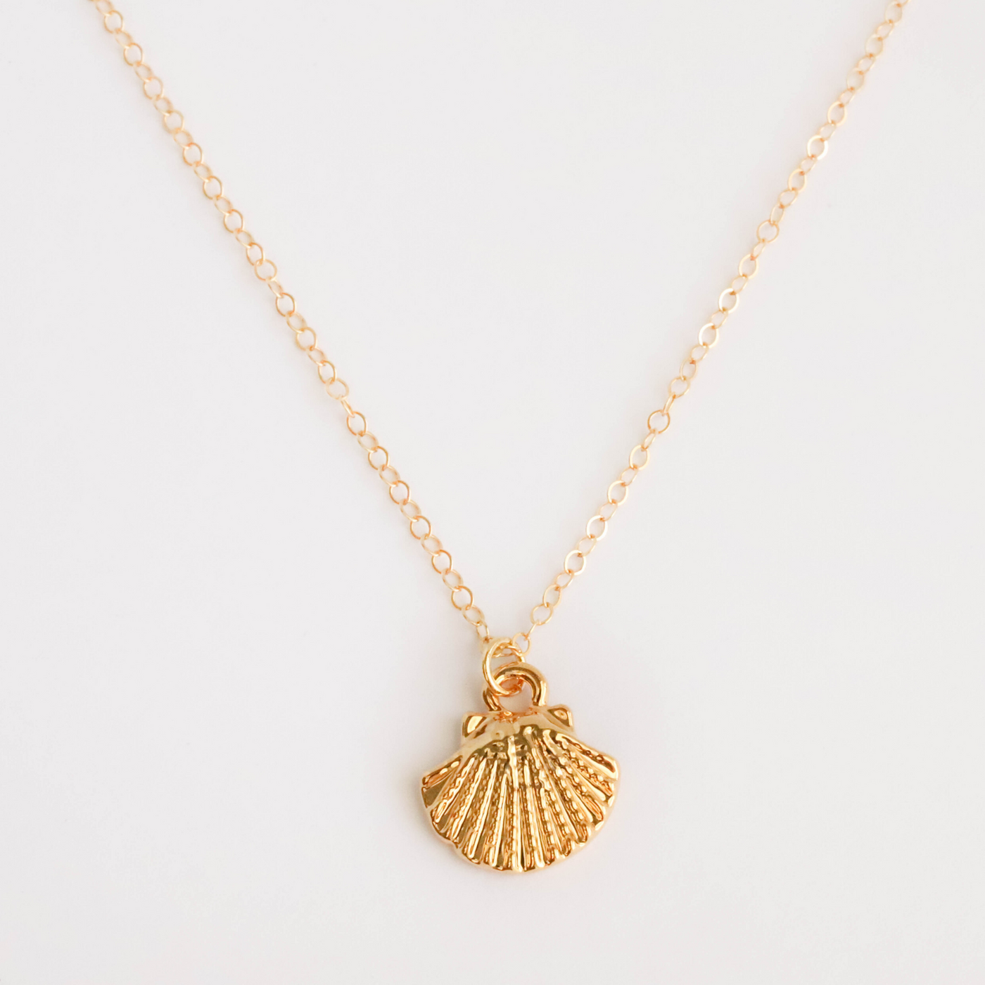 14K gold filled seashell necklace