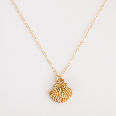 14K gold filled seashell necklace