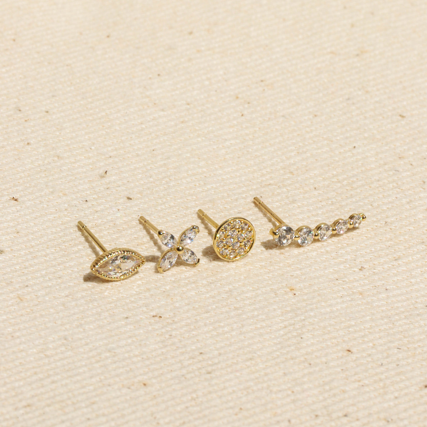 Abbey Studs - 14K Gold